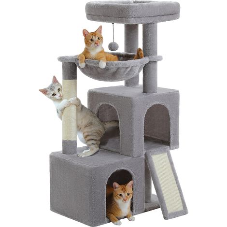 Höhenverstellbarer Katzenbaum, stabiles Design, mehrstufige Plattformen (1/2)