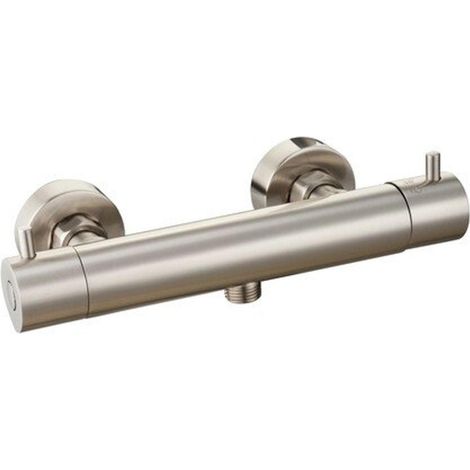 GO by Van Marcke Mitigeur de douche - 26,4 cm - apparent - thermostatique - laiton inox brossé
