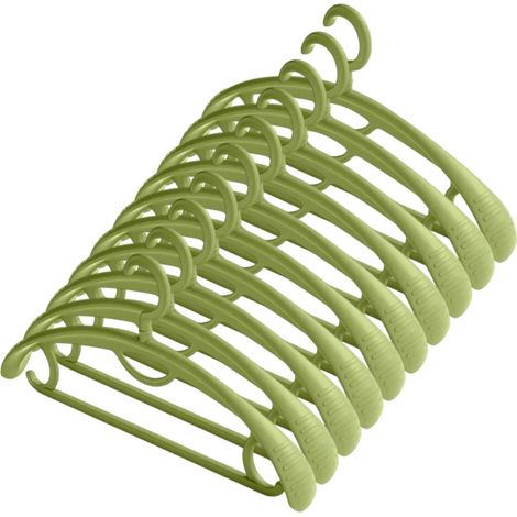Cintres - Plastique Épais - À Large Épaule - Antidérapants - Pour Vestiaire - 10 Pièces (1/5)