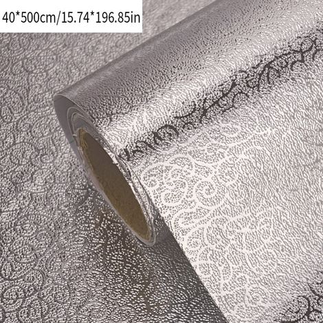 Autocollant Réfléchissant Pour Dosseret De Cuisine - Film Aluminium Auto-Adhésif Imperméable Et Résistant À La Chaleur - Pour Armoires Étagères Tiroirs - 40 x 500 cm (1/5)