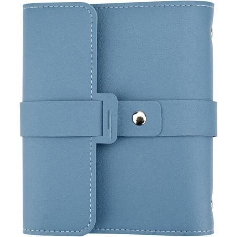 (Bleu) Rangement Boucle d'oreille,Presentoir Boucle d'oreille,Boite a Bijoux Femme,Rouleaux de Bijoux pour Le Voyage en Cuir PU,Un Petit Livre pour Garder vos Boucles D'oreilles en Sécurité (1/5)