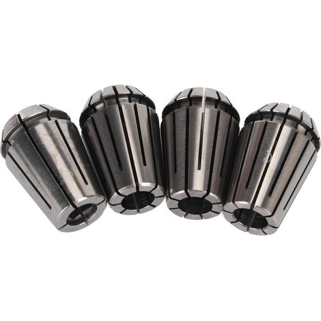 Mandrin à pince 4 pièces, acier à haute teneur en carbone, 4 mors, excellente préhension, lot de pinces de serrage pour machines CNC, rectifieuses et graveuses. (1/5)