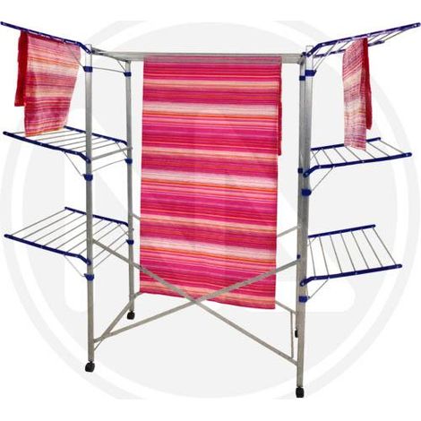 STENDIBIANCHERIA CAVALLETTO ALLUMINIO "PEGASUS" 192X57X164H CM.(131) (1/7)