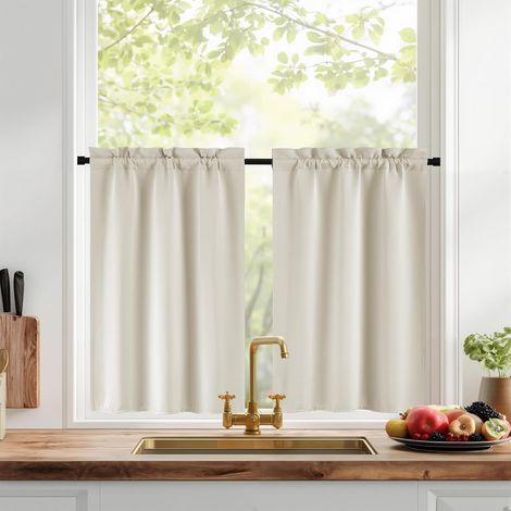 Short Curtain 60 x 120 cm – Kitchen Blackout Curtains with Rod (1/5)
