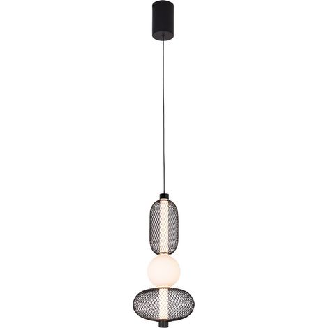 Pendelleuchte Mimosa, schwarz, 13 W, 4000 K, 1430 lm, dimmbar, 22 x 22 cm (1/2)