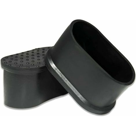 Capuchons de pieds de chaise Capuchons de protection en PVC Inodore Sans rayures Ovale 30 x 60 mm (3,0 x 6,0 cm) Lot de 8 Noir (1/5)