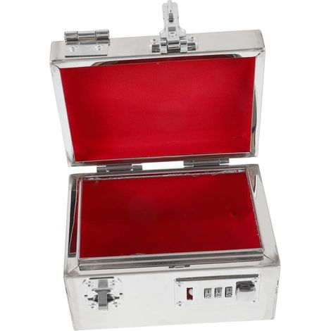 Tirelire Boîte à Épargne Inoxydable Pièces Et Billets, Serrure à Code Et Cadenas, Capacité Spacieuse, pour Adultes à Domicile Ou Bureau, Coffre-Fort Sécurisé Compact (1/5)