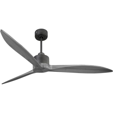 Modulo Latino Slim - Super destratificateur et ventilateur DC 166 cm noir  pales bois gris idéal 30 à 60 m²