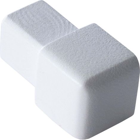 Dalsys Endstück für Fliesenschiene Quadratprofil Aluminium (eloxiert), Fliesenprofil - Weiß 10mm, 1 Stück