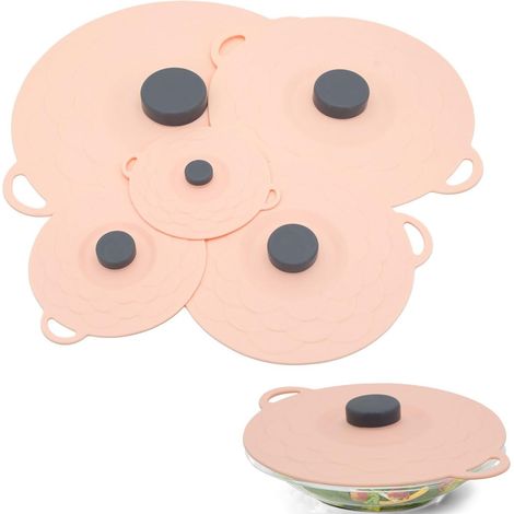 Un acheté, un offert Couvercles à ventouse en silicone réutilisables, anti-poussière et résistants à la chaleur, pour tasses, bols, assiettes, casseroles, poêles, plaques de cuisson, woks et casserol (1/5)