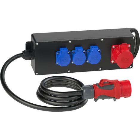 Unitec Stromstation Steyregg mit 3x Steckdose & 1x CEE Steckdose 2 m CEE-Stecker