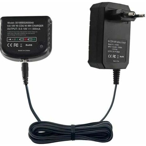 Chargeur de Rechange Compatible avec Black & Decker 9,6 V 12 V 14,4 V 18 V Nicad Nimh Batterie HPB18-OPE HPB18 HPB14 HPB12 HPB96 244760-00 A1718 FSB18 (1/4)