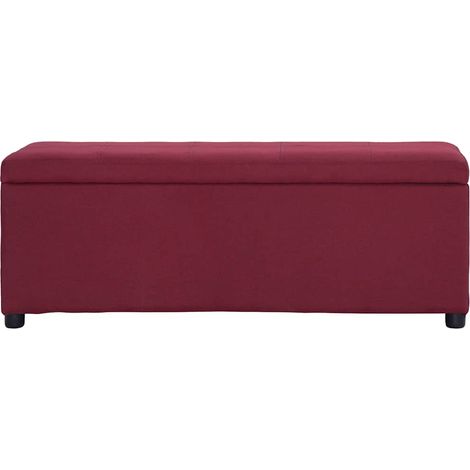 Maison Exclusive - Panca con Vano Portaoggetti 116 cm Rosso Vino in Poliestere (1/5)