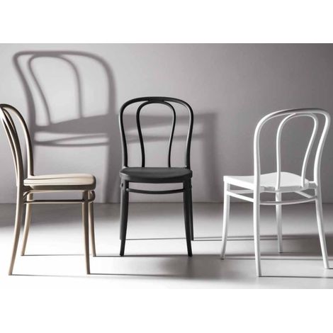 Chaise bistrot - Lot de 4-Blanc (1/5)