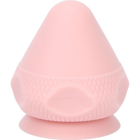 Balle de massage en silicone rose, absorption optimale, fabrication soignée, ergonomique.
