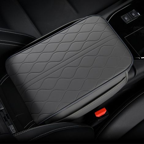 Cuscino per bracciolo auto in memory foam, rivestimento per console centrale auto, accessori per auto, accessori per bracciolo in pelle per veicoli (nero) (1/4)