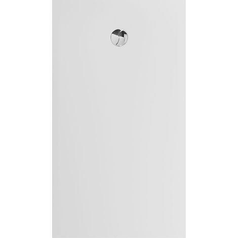 receveur 160x90x3.3cm extra-plat en polybéton blanc mat effet soft-touch - redécoupable - nelson (1/3)