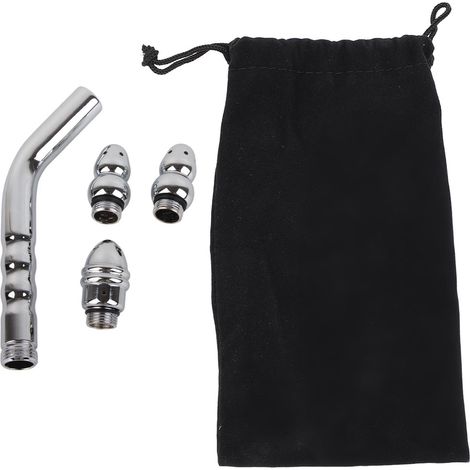 Sistema per clistere sotto la doccia, kit per clistere da bagno, kit per clistere portatile in alluminio curvo, sistema di irrigazione del colon sotto la doccia, detergente, kit per clistere senza tub (1/5)
