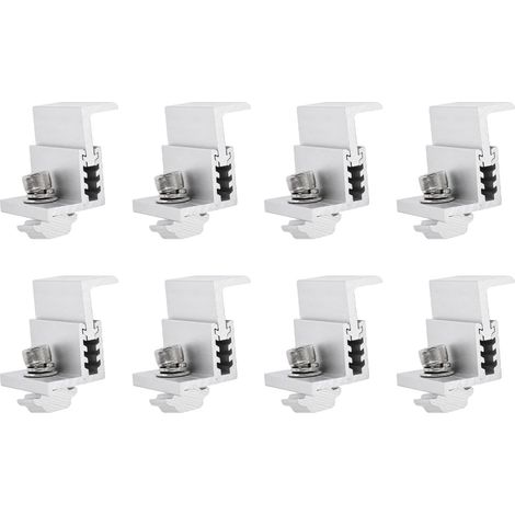 Set mit 8 verstellbaren Aluminium-Solarpanel-Endklemmen 30–45 mm (1/5)