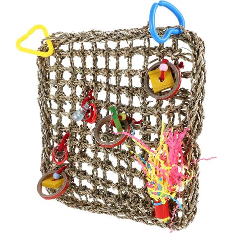Hanging Climbing Toy for Parrots, Net and Sturdy Toy for Cockatiels and Parakeets, Interactive Toy for Birdcage (1/5)