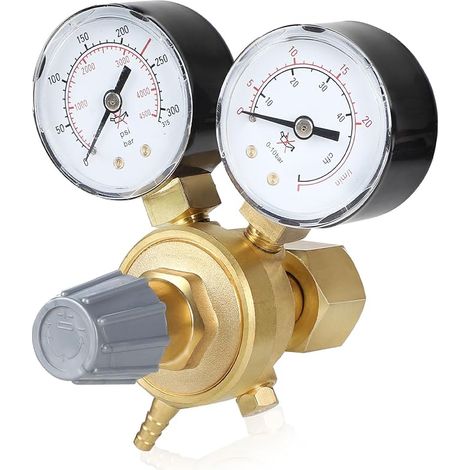 Réducteur de Pression Argon/CO2 pour Gaz de Protection MIG MAG WIG TIG Soudure 315 Bar Raccord W21,8 x 1/14" Regulateur de Pression Argon (1/5)