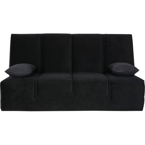 Banquette CC HOUSTON 130x190, matelas Simmons, angel noir (1/5)