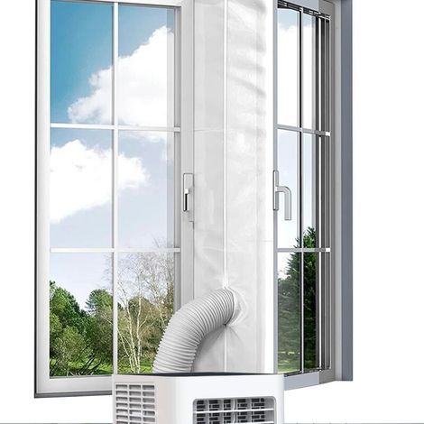 Kit de sellado para aire acondicionado portátil – 500 cm, universal para todas las marcas, compatible con puertas y ventanas batientes, instalación modular y sencilla. (1/4)