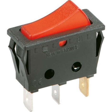 BACHMANN 924.112 ROCKER SWITCH 1P NOIR, ROUGE COMMUTATEUR ÉLECTRIQUE