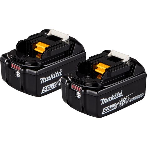 Makita pack 2 baterías BL1850B 18V LXT 5.0Ah Li-Ion con indicador