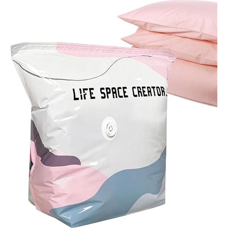 Sacs De Rangement Sous Vide Sans Pompe Pack De Rangement Portable Ensemble Sacs Sous Vide Pour Vêtements Couettes Literie Matelas Maison Intérieur Vêtements (1/5)