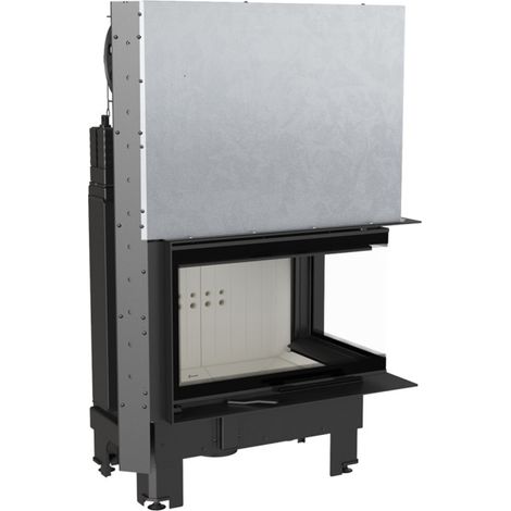 Inserto para chimenea MBM 10 cristal en el lado derecho cristal curvado puerta de guillotina (1/5)