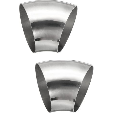 2pcs Coude À 45 Degrés Mandrin, 76mm OD Acier D'échappement Raccord De Tuyauterie 304 Inoxydable pour Exhaust Pipe Stair Handrail HVAC - (1/5)