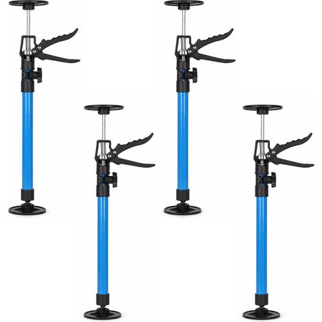 TolleTour Juego de 4 soportes telescópicos de montaje, 50-115 cm, 30 kg por barra, antideslizantes, para placas de yeso, montaje en techos y armarios (1/5)