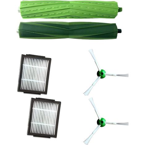 Ahlsen Juego de accesorios de repuesto para iRobot Roomba Serie I iRobot i7 E5 E6 Filtro, cepillo principal y cepillo lateral ajustables (1/5)