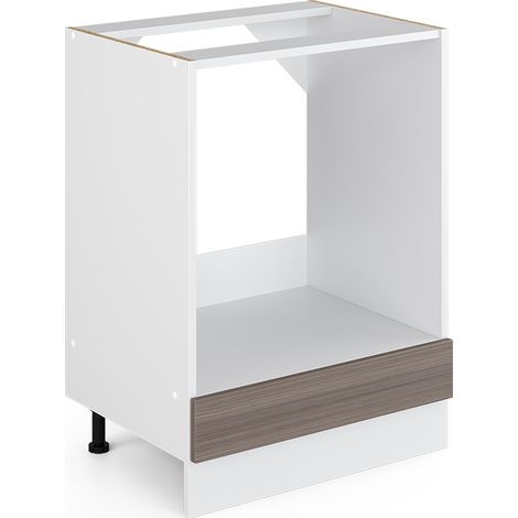Herdumbauschrank R-Line, Grau, 60 cm ohne Arbeitsplatte, Vicco