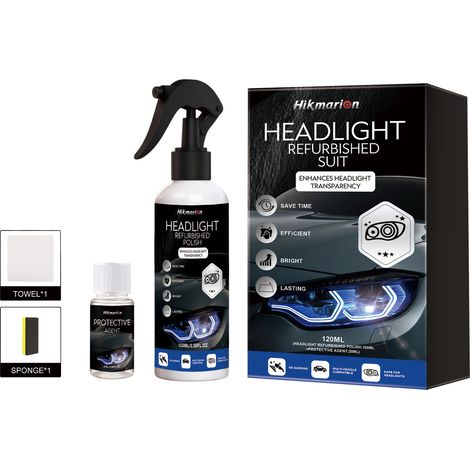Kit rénovation phares avant  Nettoyage éclaircissement entretien quotidien optiques (1/5)