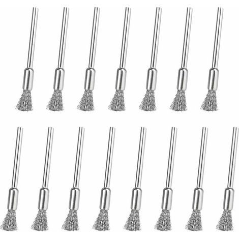 Brosse Métallique, Brosses Métalliques Perceuse pour Éliminer la Rouille et la Corrosion, Brosses Métalliques Rotatives Adopte un Design en Forme de Stylo et Mini Brosse Métallique Est en Acier (1/5)