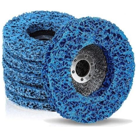 disques de décapage pour meuleuses d'angle de 115 mm et 4,5 pouces pour enlever la peinture, la rouille, les soudures et l'oxydation (bleus) (1/4)