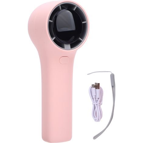 USB-C Portable Turbo Fan with 5 Speeds, Digital Display, 3000 mAh Battery, Pink (1/5)