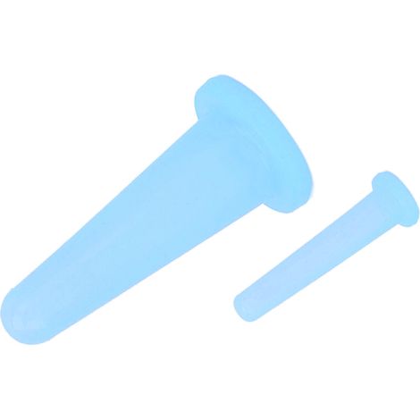 Lot de 2 Ventouses Faciales en Silicone Doux, Mini Ventouses de Massage à Succion, Portables, Usage Domicile, Bleu (1/5)