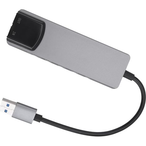 Scheda audio 6 in 1 per computer, scheda audio esterna USB 5.1, convertitore audio multifunzionale per laptop, scheda audio in alluminio, facile installazione. (1/5)