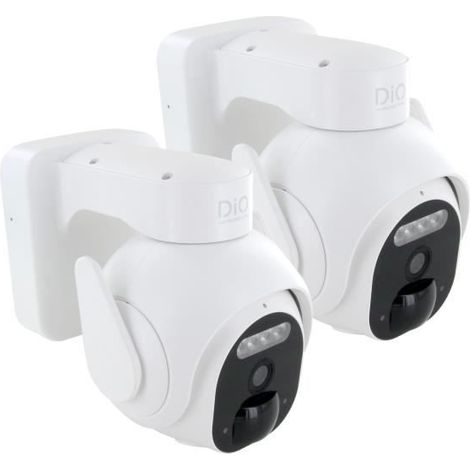 Cámaras exteriores - DIO CONNECTED HOME - Lote de 2 - Rotativas - Batería - 3MP