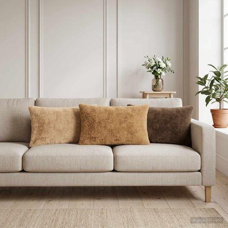 vidaXL Funda de almohada 6 uds. HEERLEN Marrón Claro 30 x 50 cm (1/5)