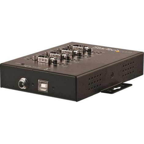 StarTech.com Hub Seriale 4 Porte da USB a RS232/RS485/RS422 -Hub Convertitore industriale da USB 2.0 a DB9 - Protezione IP30 - Hub in Metallo installabile su Barra Din - Protezione ESD 15kV (INDUSTRI (1/5)