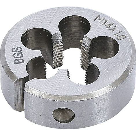 Bgs Technic – Filière M14 x 1.00 x 38 – Filetage métrique pas standard – Acier GCr15 pour filetages propres – Ø extérieur 38.1 mm