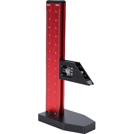 Table Saw Depth Ruler Height Ruler for Woodworking Aluminum Alloy 0-7 Inches 0-17 Cm Dual Scale Markings with Locking Screws (1/5)