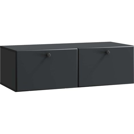 Wall-Mounted TV Cabinet 98 x 41 x 30 cm Black Engineered Wood vidaXL (1/5)