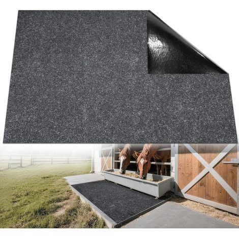 Tapis d'écurie 120 x 180 cm - Découpable - Tapis de sol pour chevaux et bétail - Durable et absorbant l'eau - Pour chevaux, poules et petits animaux (1/5)