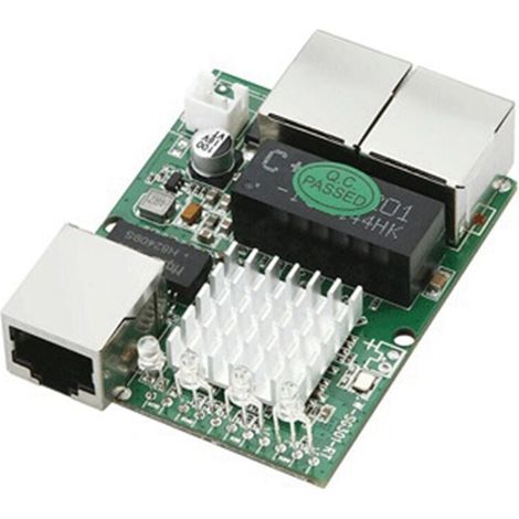 Switch di rete Gigabit, 3 porte, RJ45, 1000M, alimentazione 5V/12V, livello industriale (1/4)