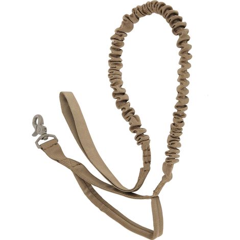 Corde de traction militaire pour chien d'extérieur, laisse résistante en nylon robuste et légère, couleur beige. (1/5)